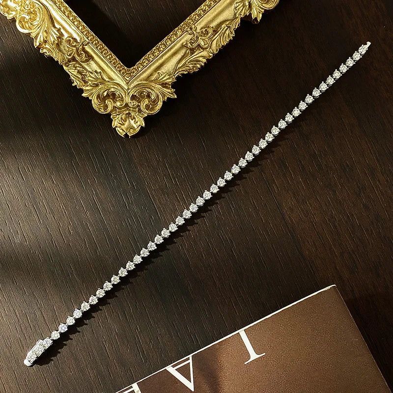 3mm 3-Claw Tennis Bracelet