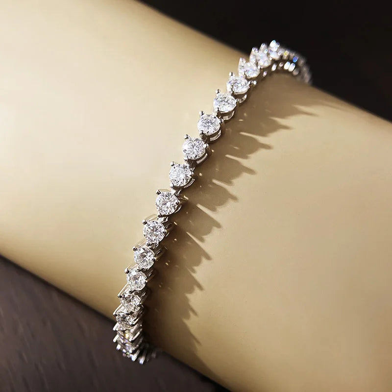 3mm 3-Claw Tennis Bracelet