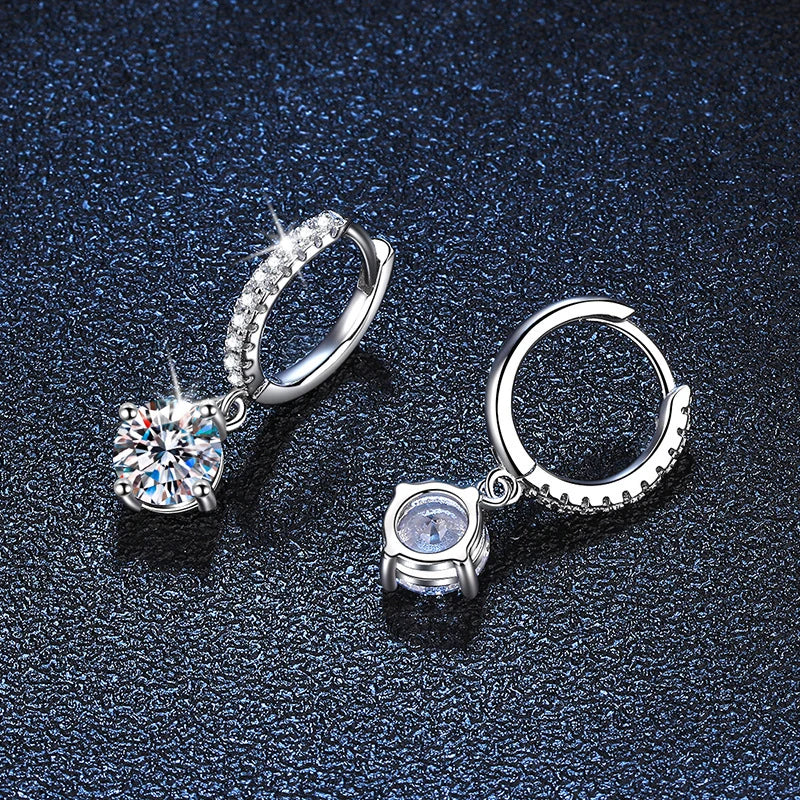 1 CT Drop Earrings