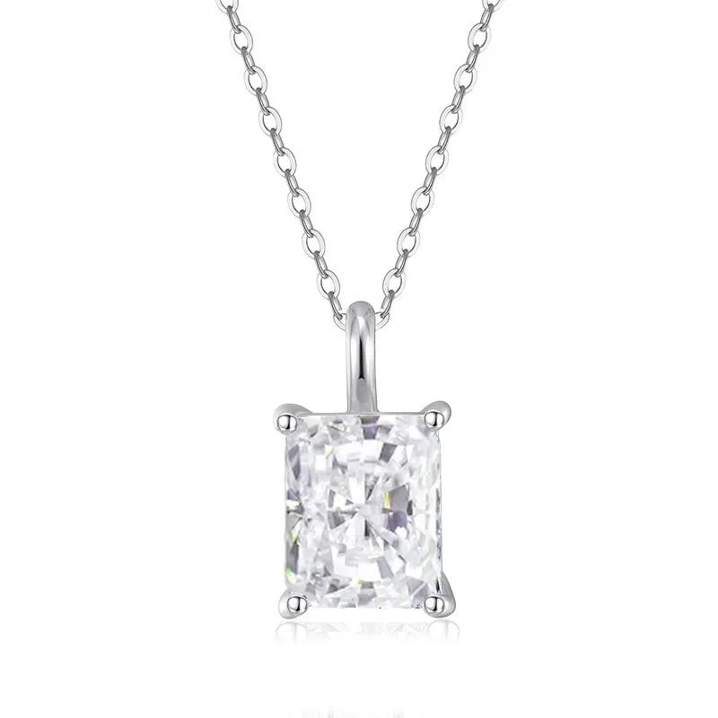 D VVS1 Radiant Pendant Necklace