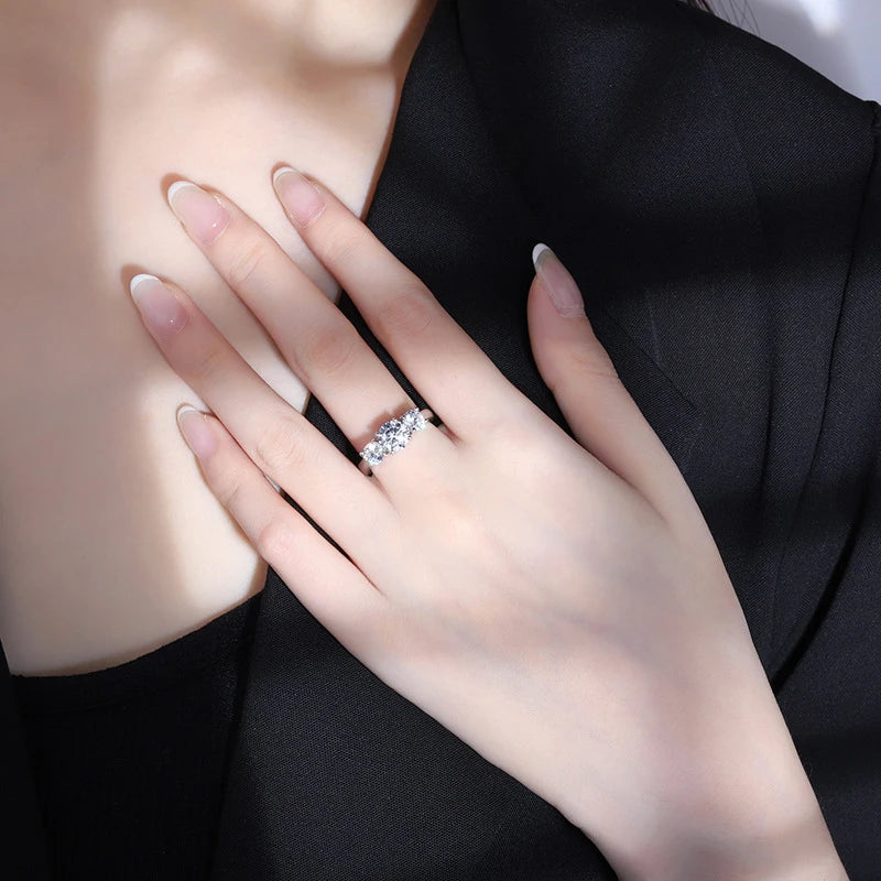2 CT 3-Stone Engagement Ring