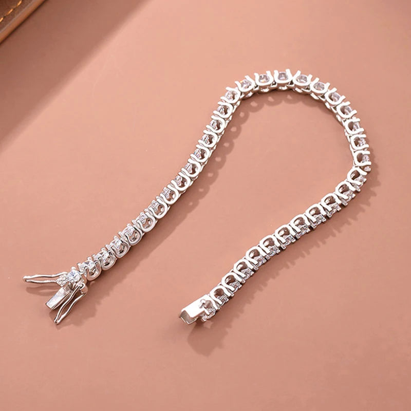 2.5mm Tennis Bracelet D Color VVS1