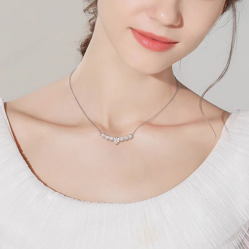 2,8 CT D VVS1 Heart Pendant Necklace