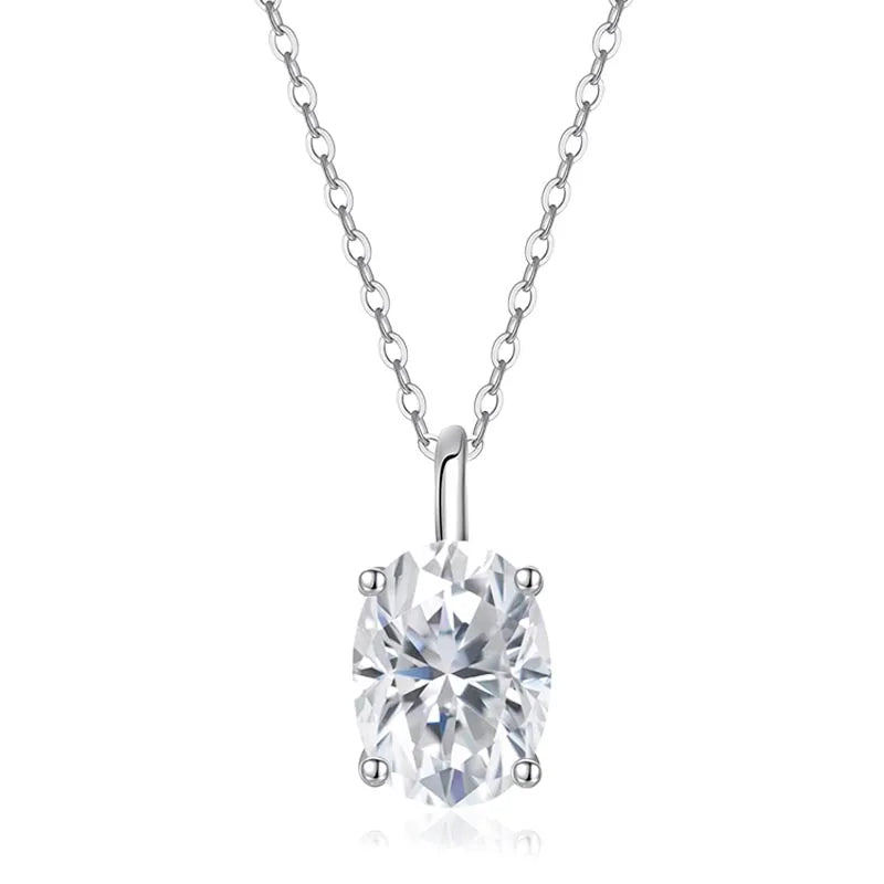 3CT Oval Cut Necklace
