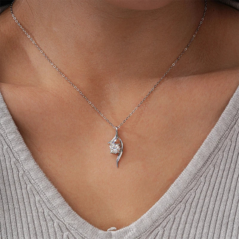 1ct 6.5mm Pendant Necklace