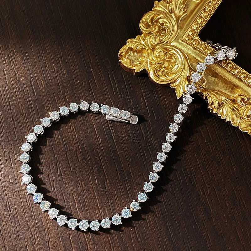3mm 3-Claw Tennis Bracelet
