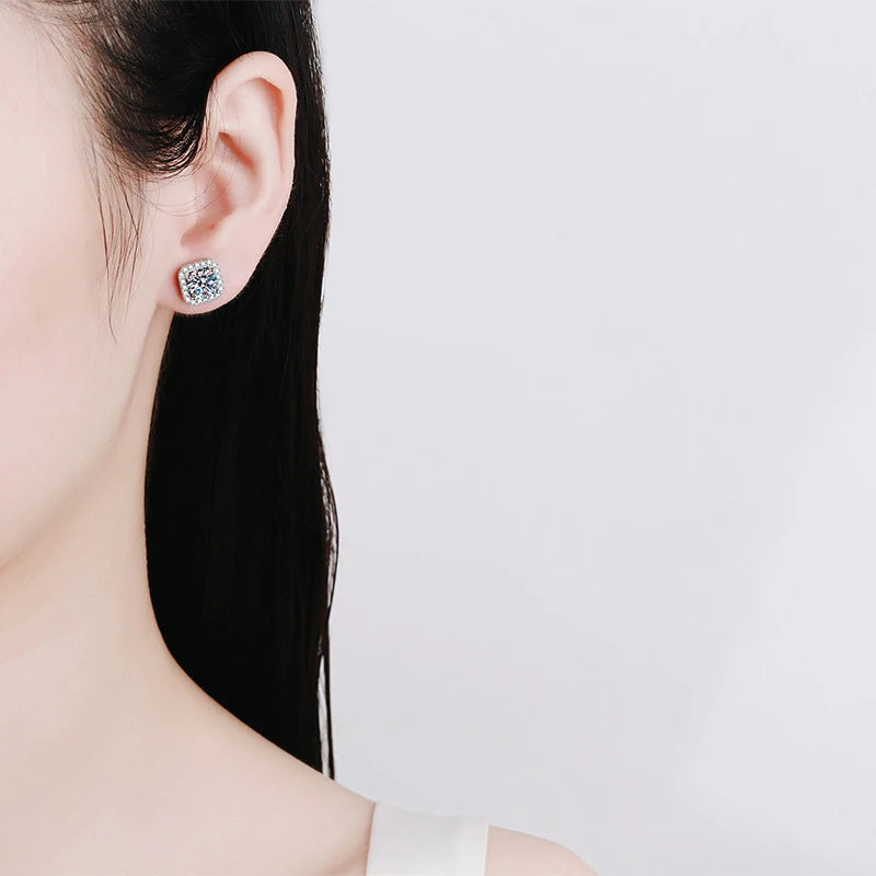 1 CT D Color Earrings