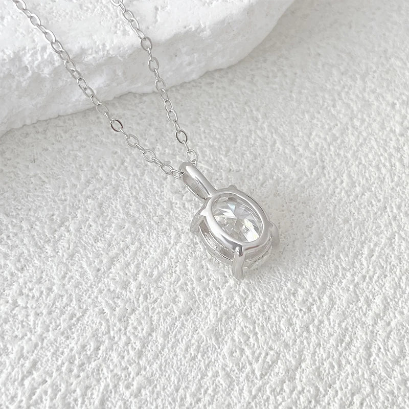 3CT Oval Cut Necklace