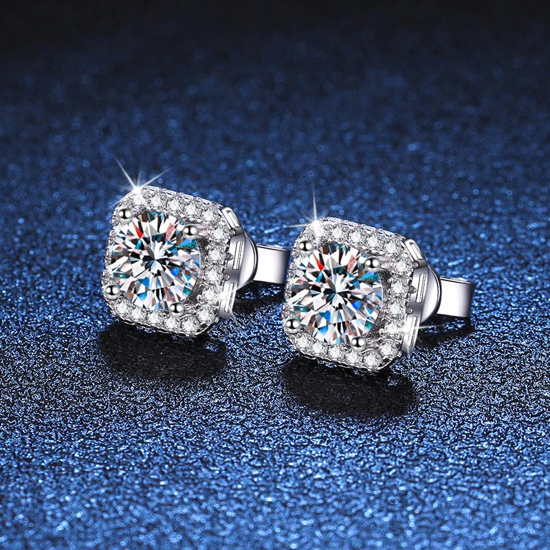 1 CT D Color Earrings