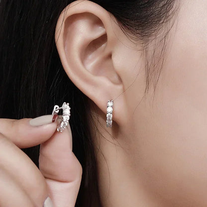 3mm D Color Hoop Earrings