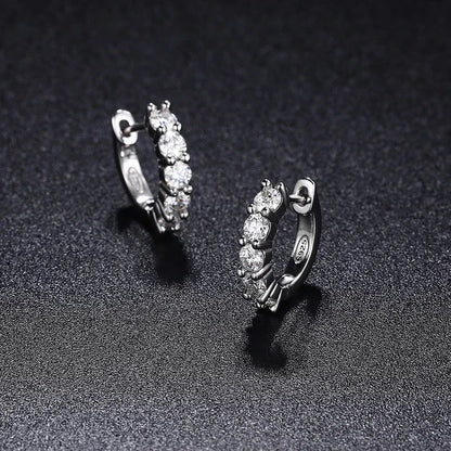 3mm D Color Hoop Earrings