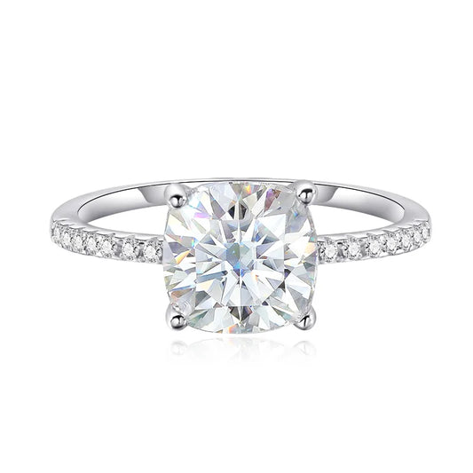 3 CT D VVS1 Cushion Ring