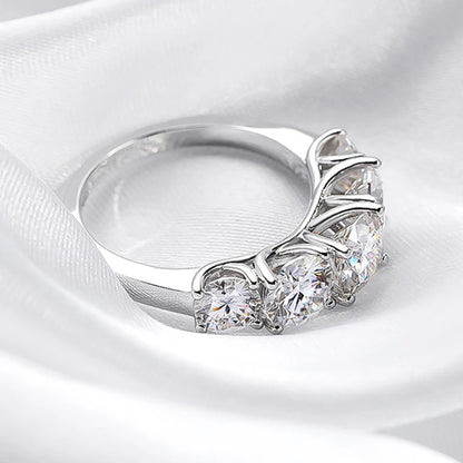 3.6 CT Ring – 5-Stone Wedding Band