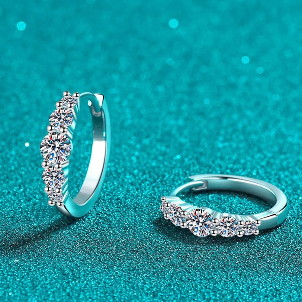 D VVS1 Hoop Earrings