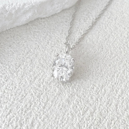 3CT Oval Cut Necklace