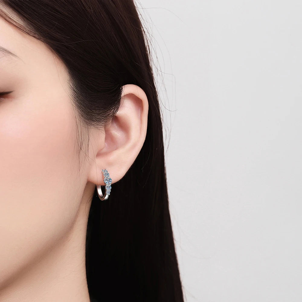 D VVS1 Hoop Earrings