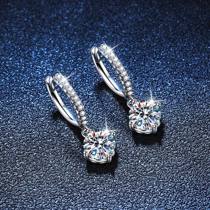 1 CT Drop Earrings