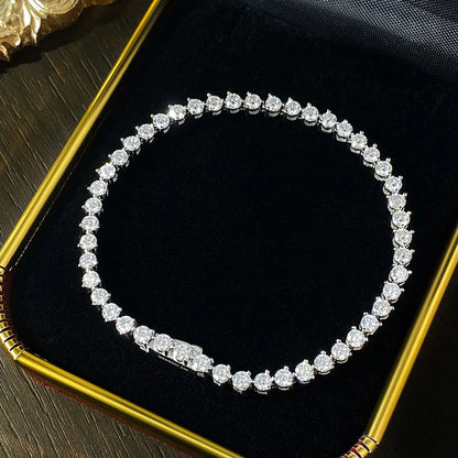 3mm 3-Claw Tennis Bracelet