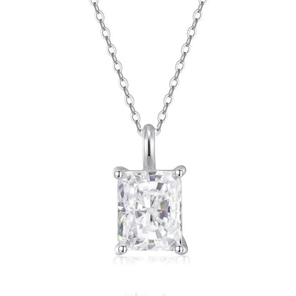 D VVS1 Radiant Pendant Necklace