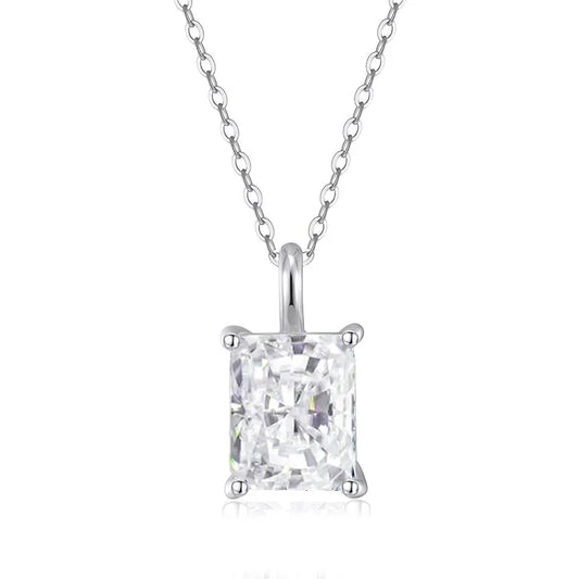 D VVS1 Radiant Pendant Necklace