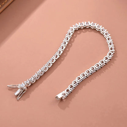 2.5mm Tennis Bracelet D Color VVS1