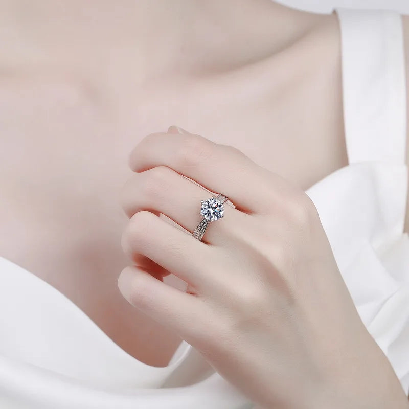 0.5 CT Moissanite Ring