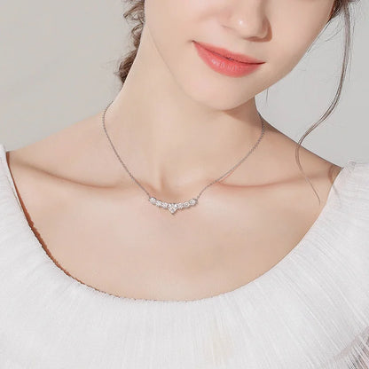 2,8 CT D VVS1 Heart Pendant Necklace