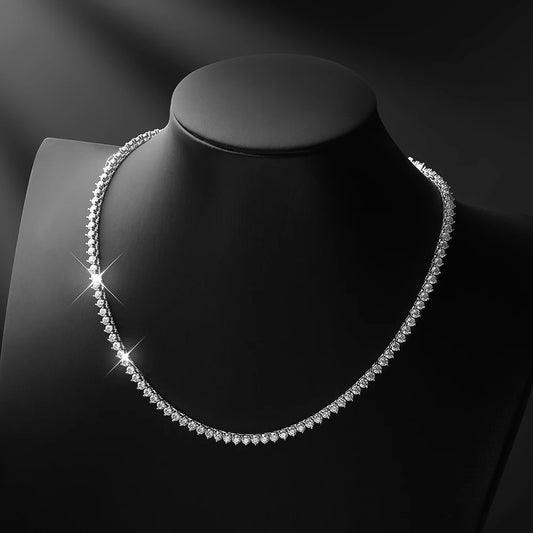 Tennis Necklace 3-Claw