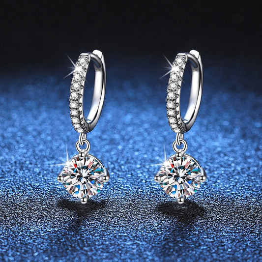 1 CT Drop Earrings