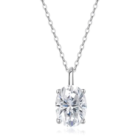 3CT Oval Cut Necklace