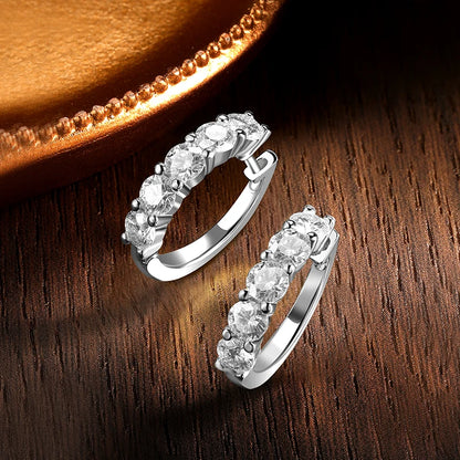 3 CT D Color Loop Earrings