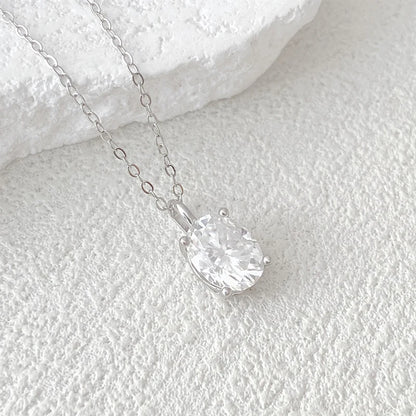 3CT Oval Cut Necklace