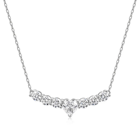 2,8 CT D VVS1 Heart Pendant Necklace