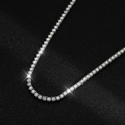 Tennis Necklace 3-Claw
