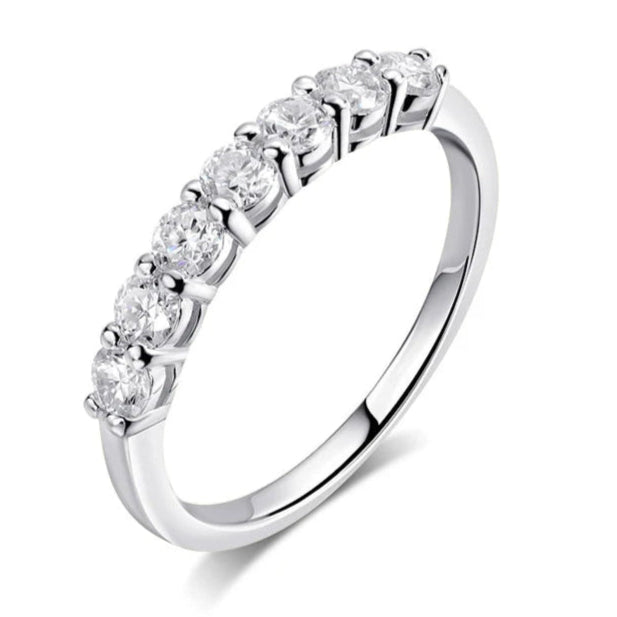 0.7CT Ring – Stackable Band with 3mm Gemstone
