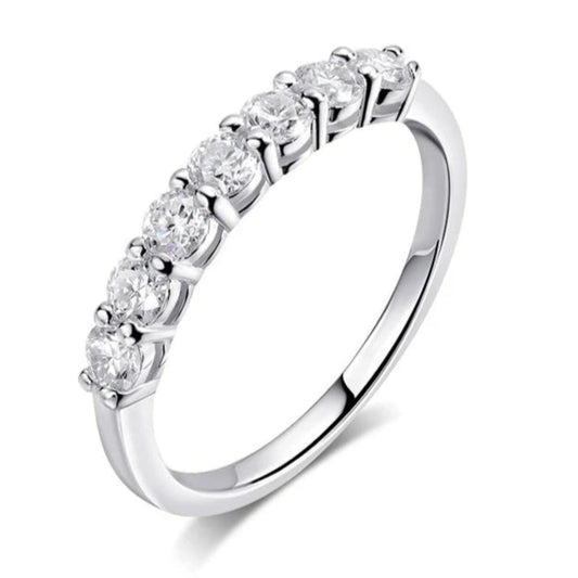 0.7CT Ring – Stackable Band with 3mm Gemstone