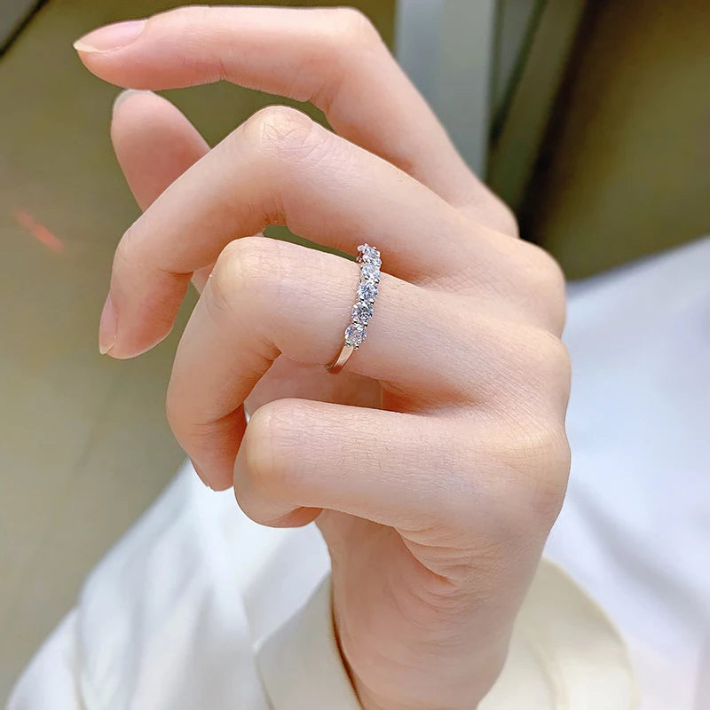 0.7CT Ring – Stackable Band with 3mm Gemstone