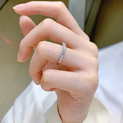 0.7CT Ring – Stackable Band with 3mm Gemstone