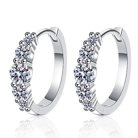 D VVS1 Hoop Earrings