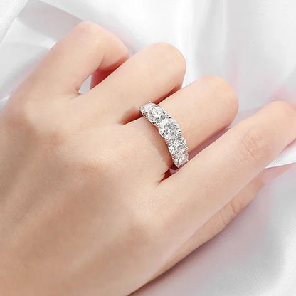 3.6 CT Ring – 5-Stone Wedding Band